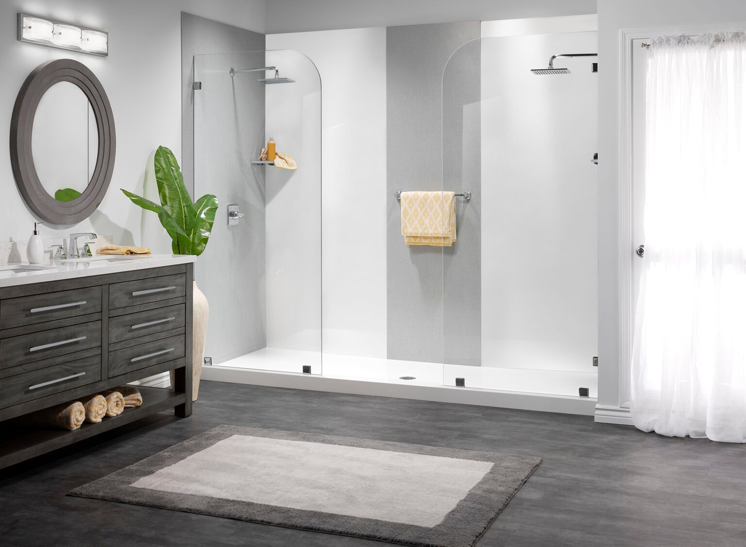 Matte-White-Oversized-Shower-2-Ch-Rain-Showerheads-Splash-Glass-Basket-Weave-Accent-walls-0377-Lrg-1536x1126